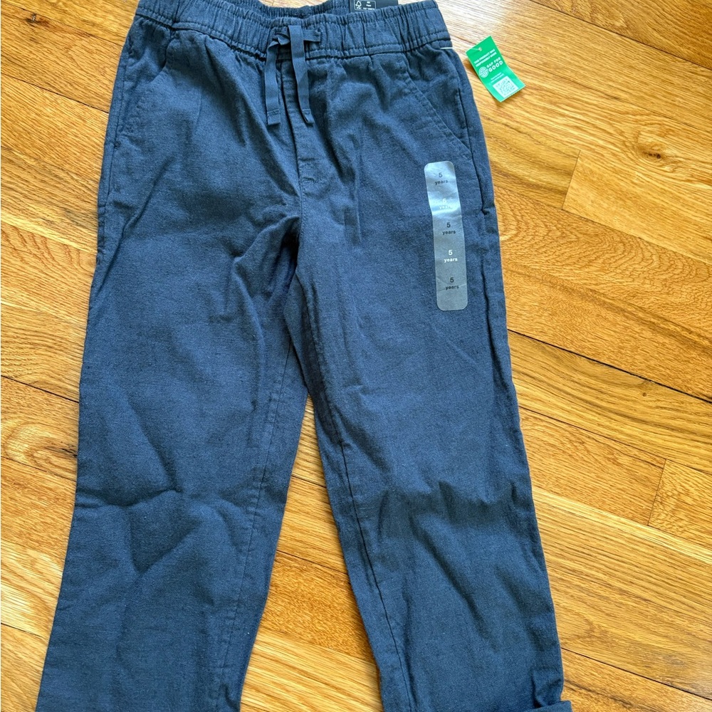 GAP 5T blue linen pants